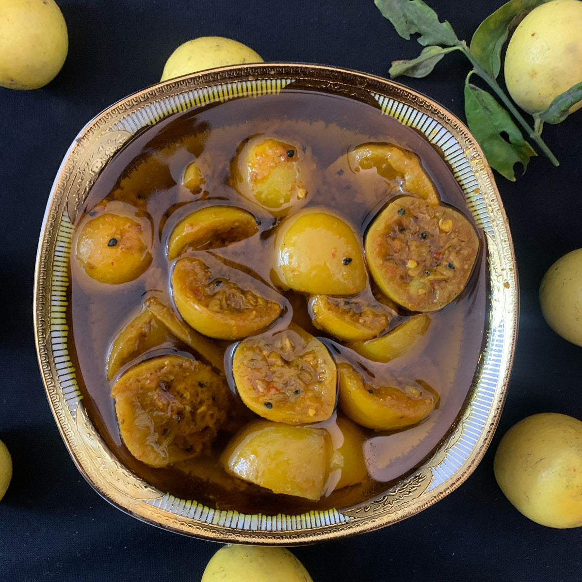 Homemade Achar Items in Jar Box