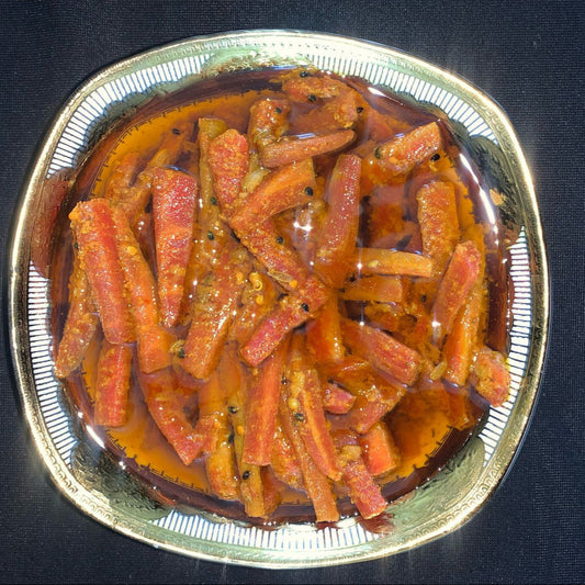 Homemade Gajar Achar In Jar Box